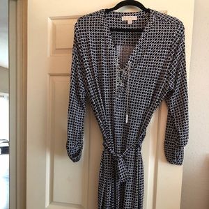 Michael Kors geometric black white dress